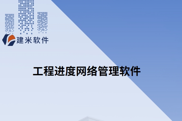 工程进度网络管理软件