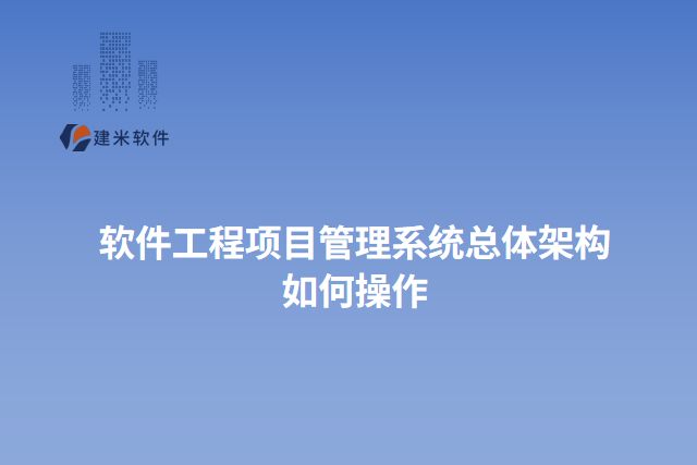 软件工程项目管理系统总体架构 如何操作
