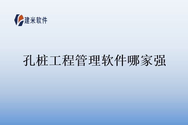 孔桩工程管理软件哪家强
