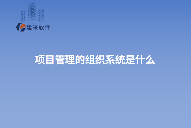 项目管理的组织系统是什么