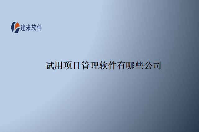 试用项目管理软件有哪些公司
