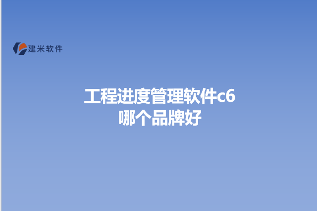 工程进度管理软件c6哪个品牌好