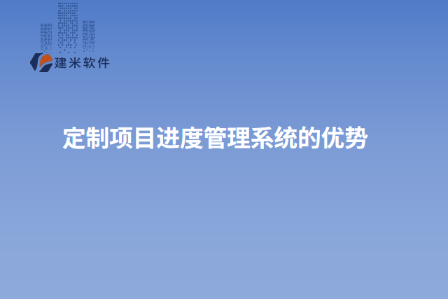 定制项目进度管理系统的优势