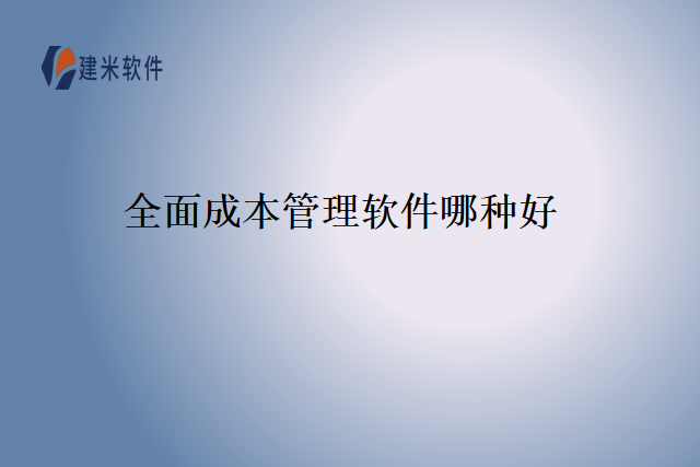 全面成本管理软件哪种好