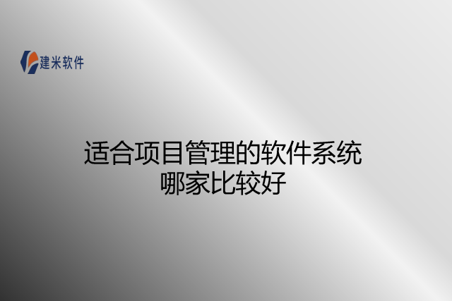 适合项目管理的软件系统哪家比较好