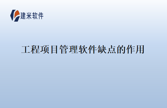 工程项目管理软件缺点的作用