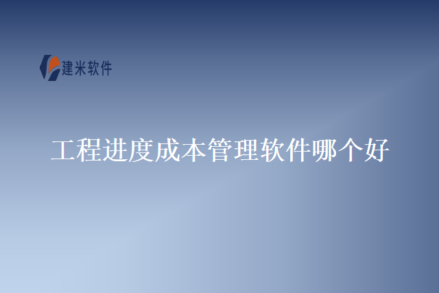 工程进度成本管理软件哪个好
