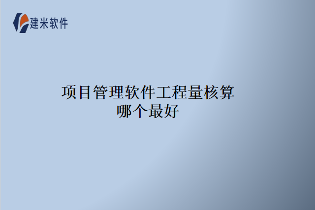 项目管理软件工程量核算哪个最好