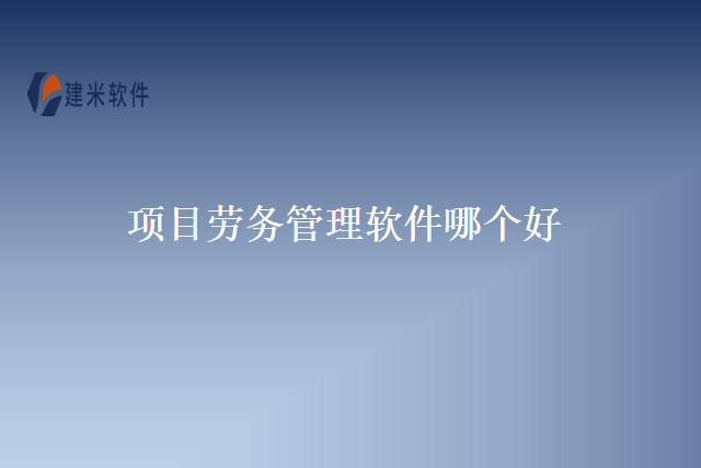 项目劳务管理软件哪个好