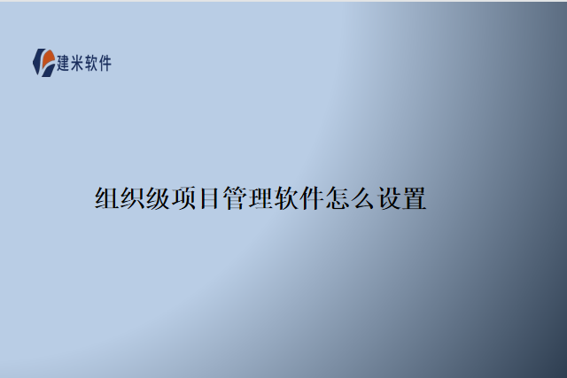 组织级项目管理软件怎么设置