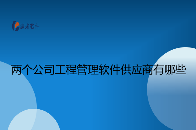 两个公司工程管理软件供应商有哪些