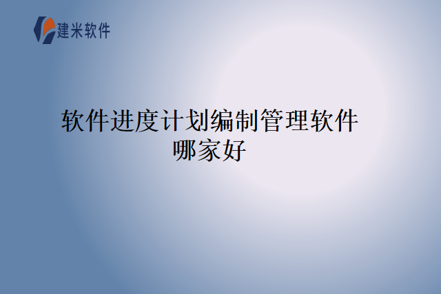 软件进度计划编制管理软件哪家好