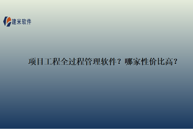 项目工程全过程管理软件