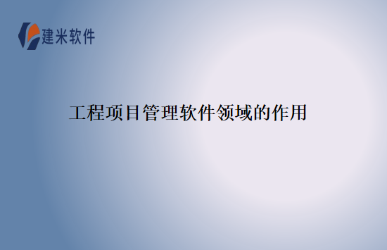 工程项目管理软件领域的作用
