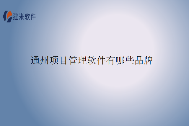通州项目管理软件有哪些品牌