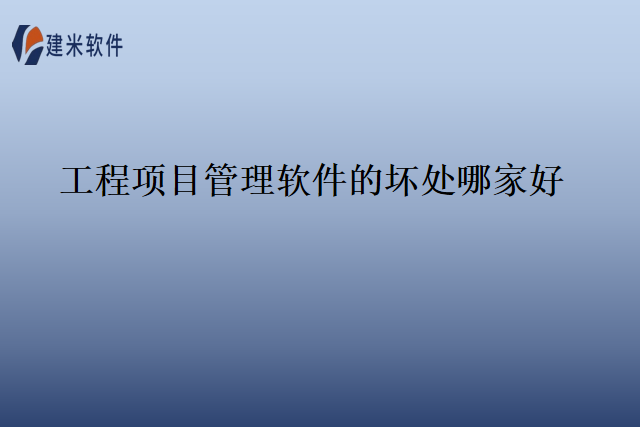 工程项目管理软件的坏处哪家好