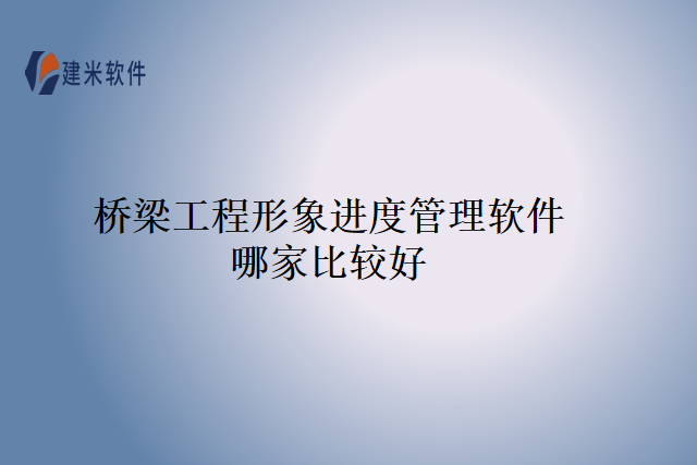 桥梁工程形象进度管理软件哪家比较好