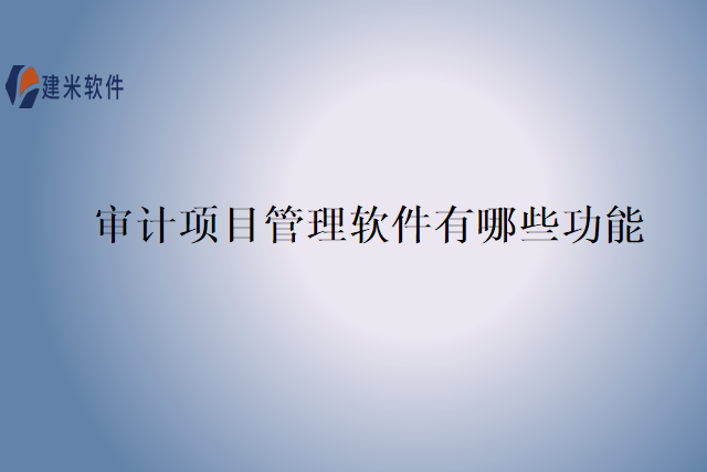 审计项目管理软件有哪些功能