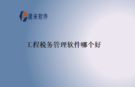 工程税务管理软件哪个好