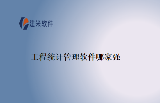 工程统计管理软件哪家强