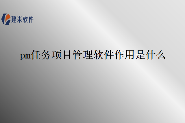 pm任务项目管理软件作用是什么