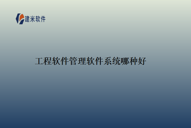 工程软件管理软件系统哪种好