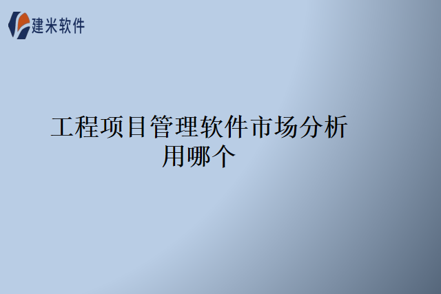 工程项目管理软件市场分析用哪个