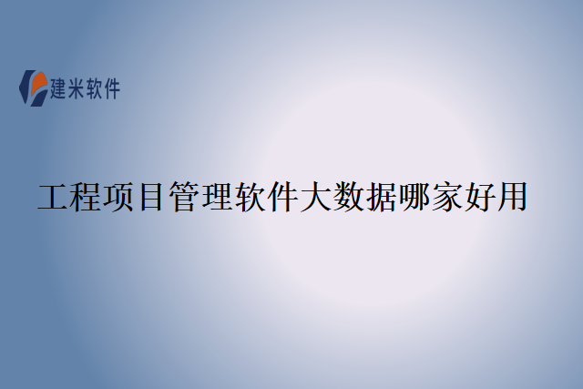 工程项目管理软件大数据哪家好用