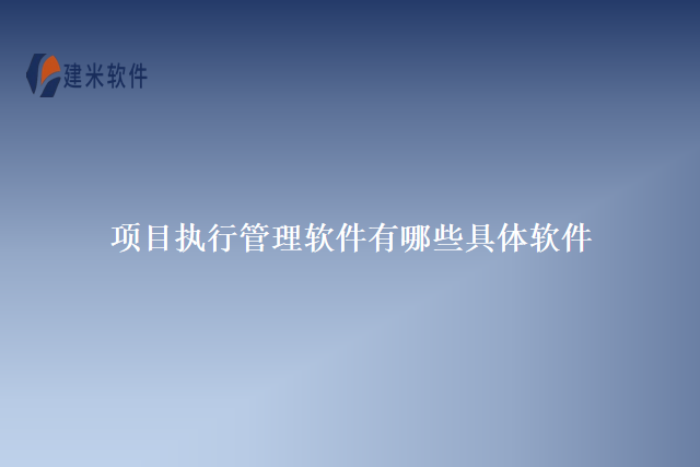 项目执行管理软件有哪些具体软件