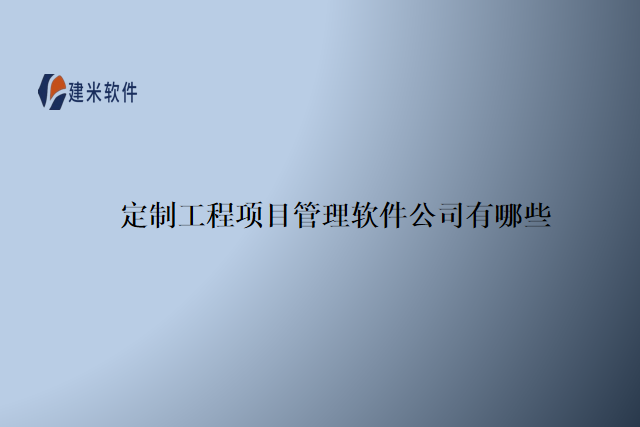 定制工程项目管理软件公司有哪些