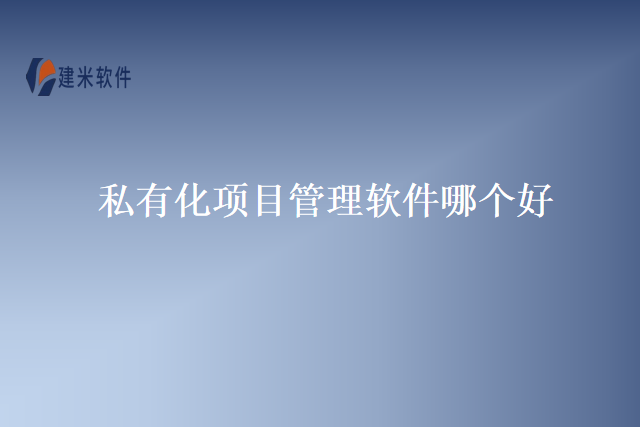 私有化项目管理软件哪个好