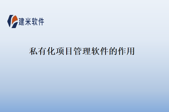 私有化项目管理软件的作用