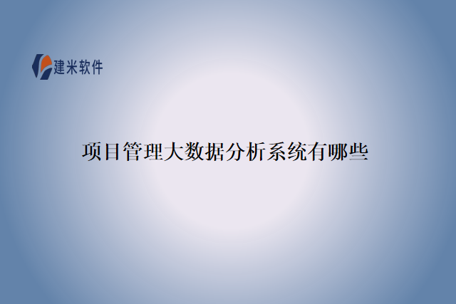 项目管理大数据分析系统有哪些