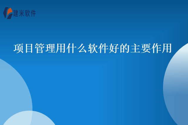 项目管理用什么软件好的主要作用