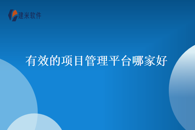 有效的项目管理平台哪家好