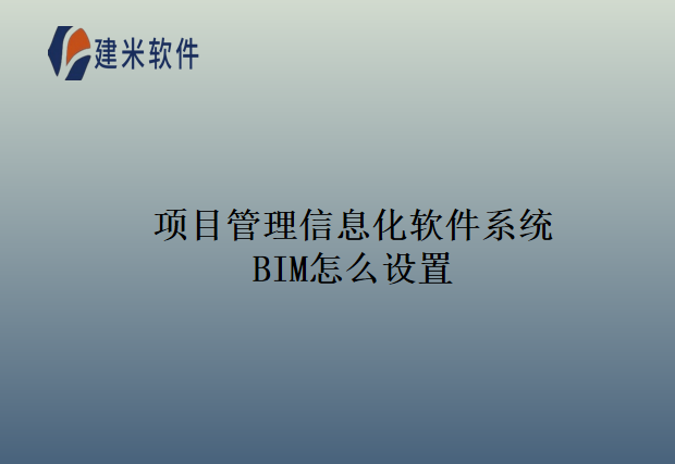 项目管理信息化软件系统BIM怎么设置