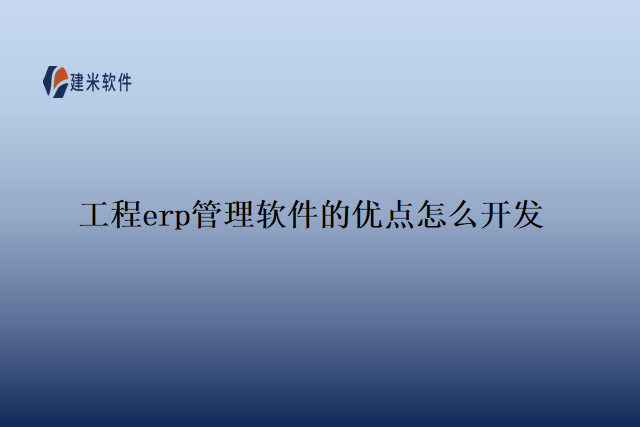 工程erp管理软件的优点怎么开发