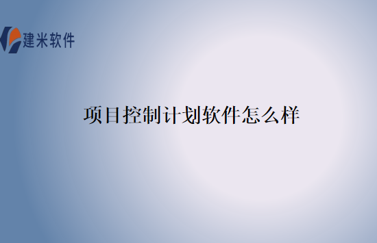项目控制计划软件怎么样