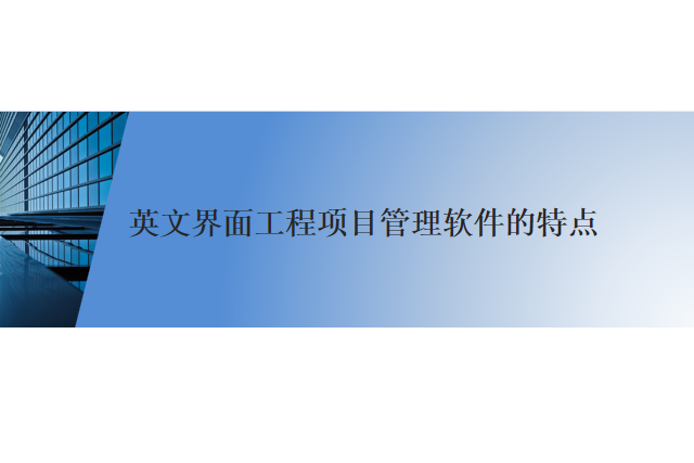 英文界面工程项目管理软件