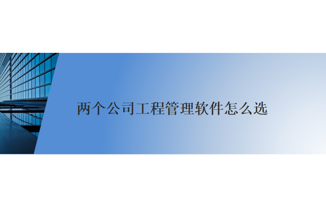 两个公司工程管理软件怎么选
