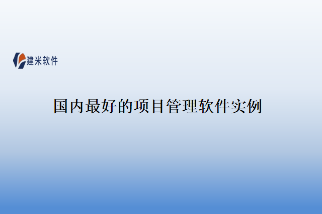 国内最好的项目管理软件实例