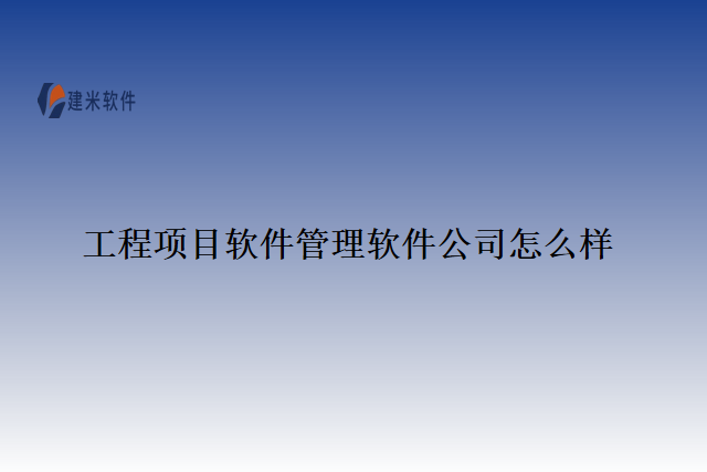 工程项目软件管理软件公司怎么样