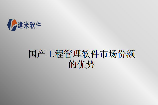 国产工程管理软件市场份额的优势