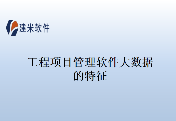 工程项目管理软件大数据的特征