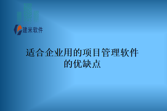 适合企业用的项目管理软件的优缺点
