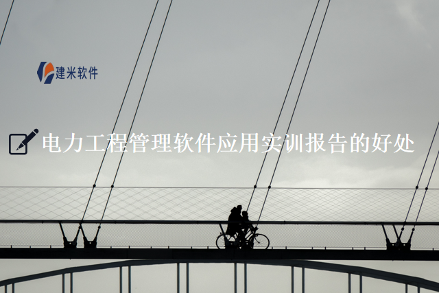 电力工程管理软件应用实训报告的好处