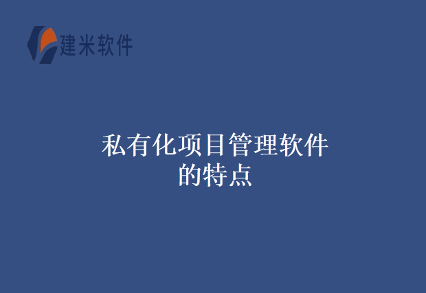 私有化项目管理软件的特点