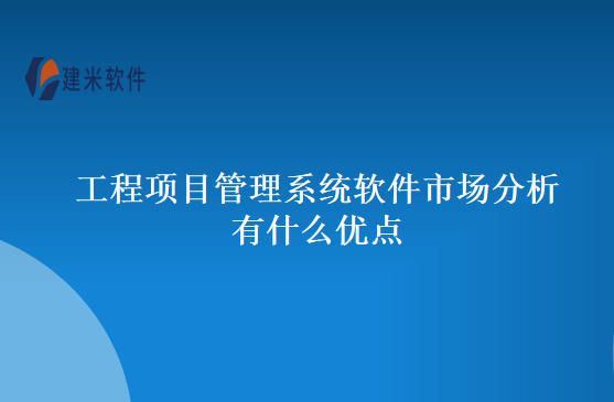 工程项目管理系统软件市场分析有什么优点