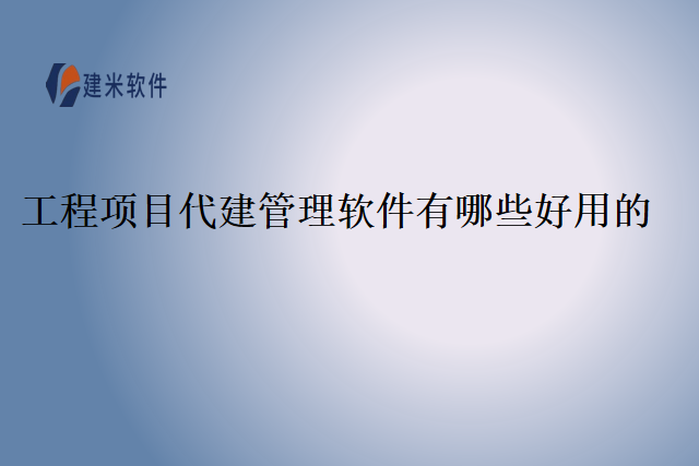 工程项目代建管理软件有哪些好用的