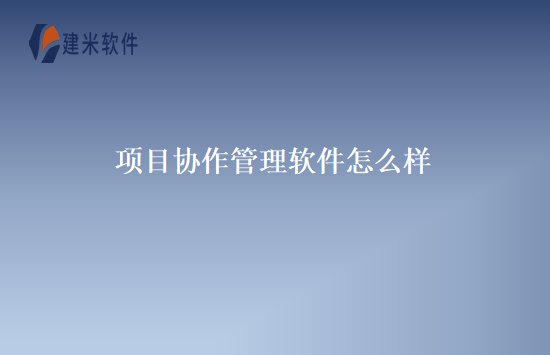 项目协作管理软件怎么样